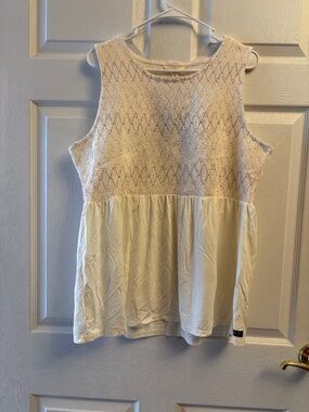 Matilda Jane New Cream Smocked Tunic Tank Top